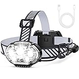 MIOISY Rechargeable Headlamp, 20000 High Lumen