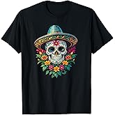 Halloween Sugar Skull Skull Dia De Los Muertos Calavera T-Shirt