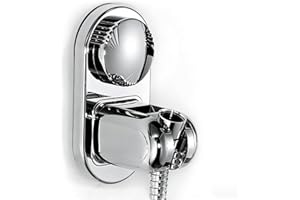 Suction cup Handheld Shower Head Holder - Relocatable - 5 Angles Adjustable - Horizontal Setting - Large Shower Head Supports