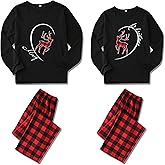 SOLOYEE Matching Christmas Pajamas for Couples Pjs Sets Adults Classic Plaid Xmas Sleepwear for Family Men and Women (Women, Large)