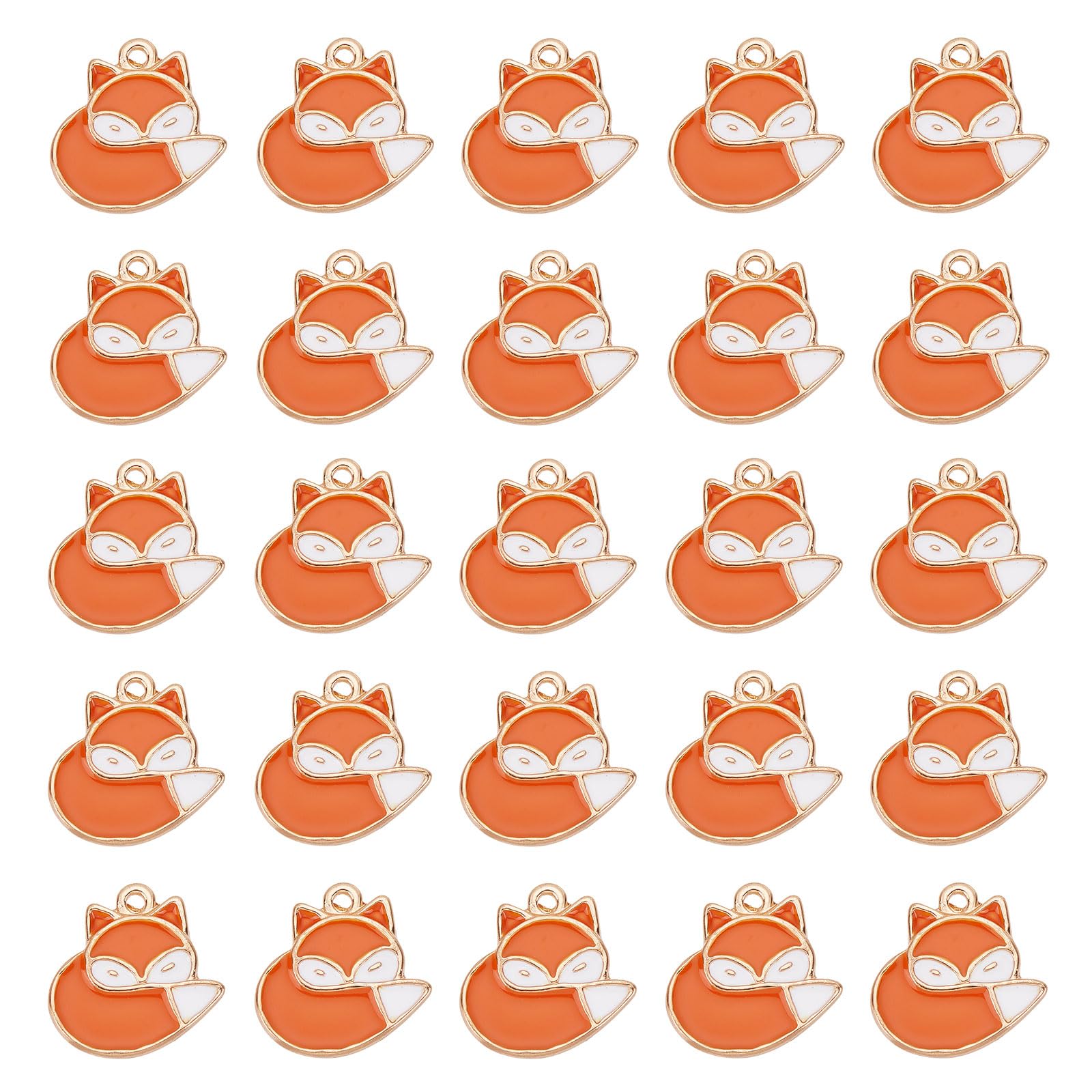 SUNNYCLUE 1 Box 30Pcs Fox Charms Bulk Fox Charm Animals Charms Forest Lovely Smart Animal Charms for jewellery Making Charms DIY Bracelet Necklace Keychains Earrings Craft Gift Women Adults Supplies
