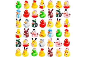 CHERISLPY 36 Pcs Christmas Rubber Ducks,Baby Showers Accessories Duckies Bath Toys for Kids Christmas Party Favors,Gift Exchange,Christmas Stocking Stuffers(Christmas)