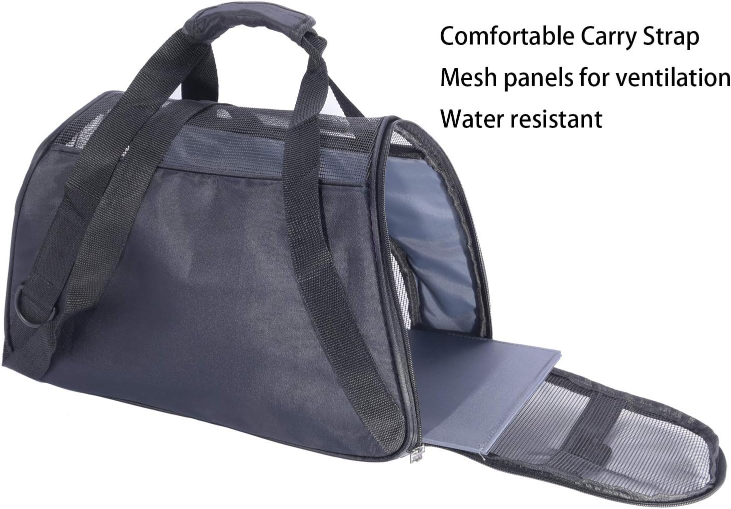 PPOGOO Pet Carriers for Small Cats and Dogs 17x7.5x11 Pet Travel Carrier Airline Approved Black : Pet Supplies