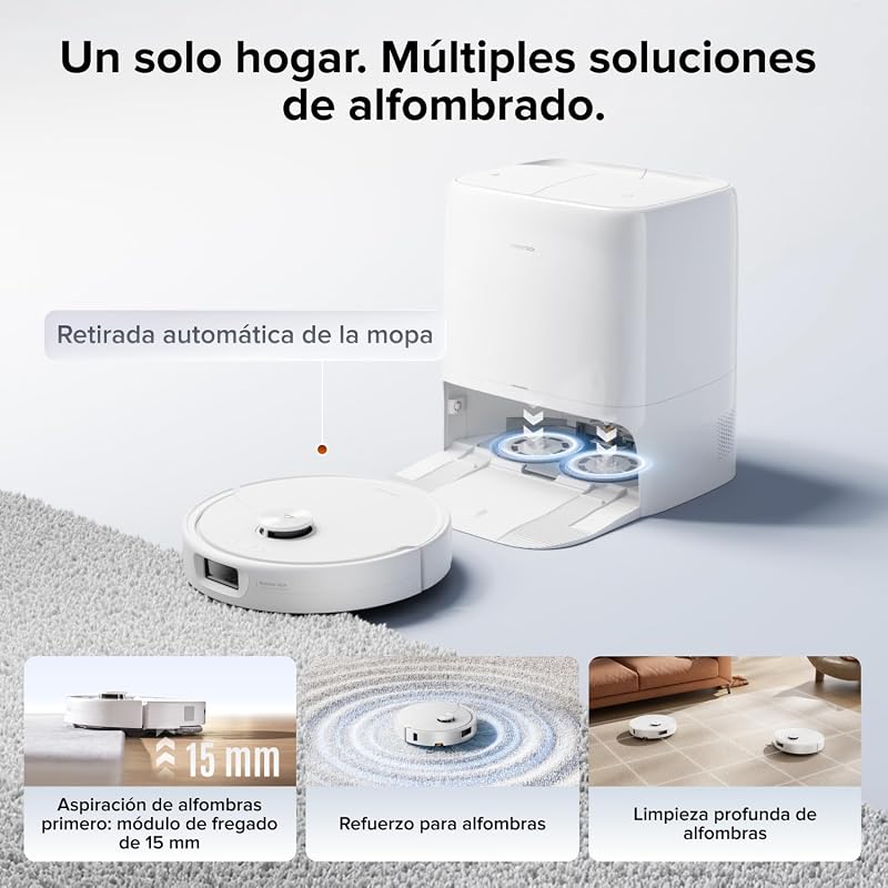 Qrevo 2 Pro Set Extreme Suction Robot Aspirador 25000 Pa, branco
