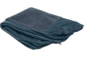 Furhaven Replacement Dog Bed Cover Sherpa & Chenille Sofa-Style, Machine Washable - Orion Blue, Jumbo (X-Large)