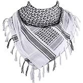 FFNIU Cotton Scarf Military Shemagh Arab Tactical Desert Keffiyeh Thickened Head Neck Scarf Wrap for Women and Men 43"x43"