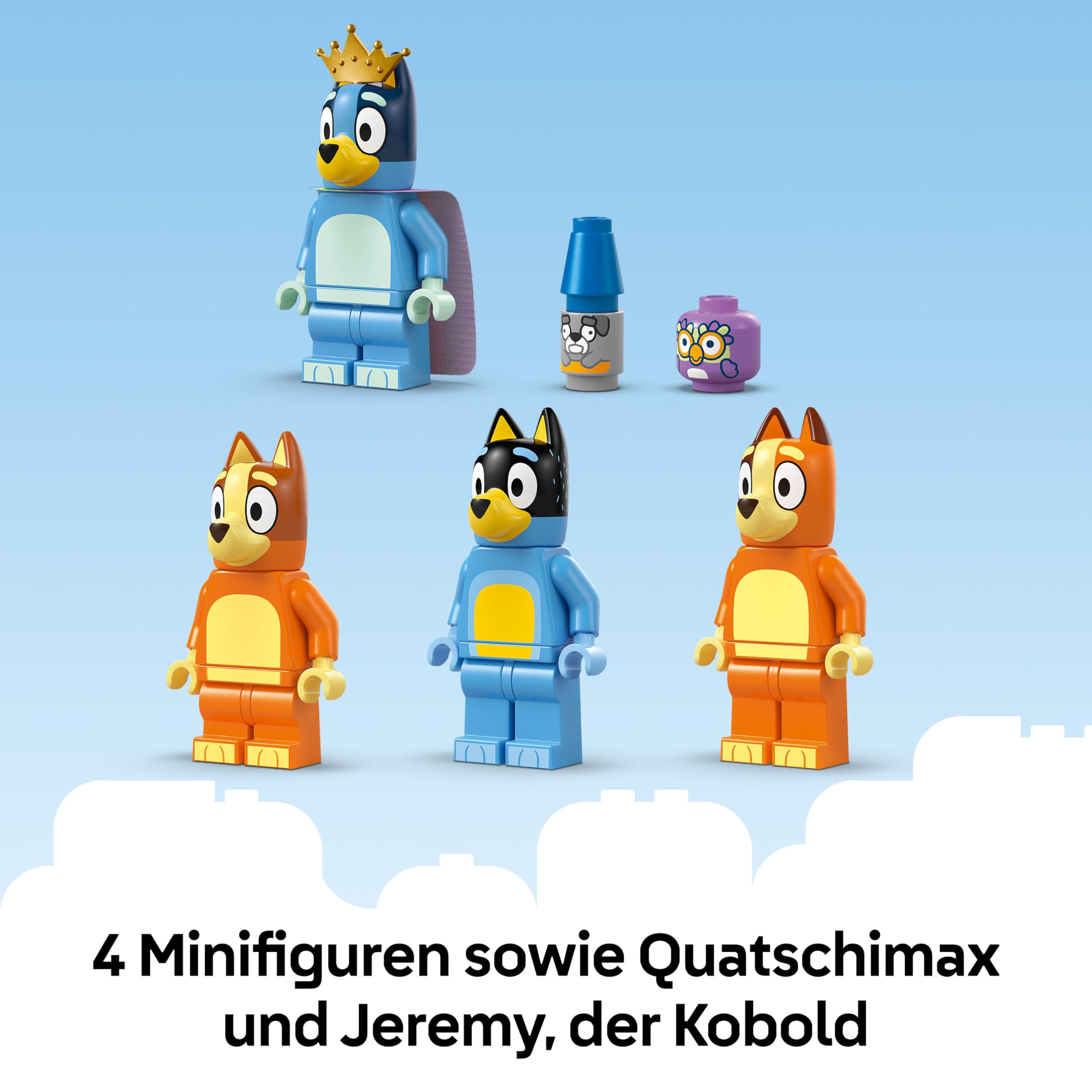 LEGO Bluey: Blueys Haus - Modulares Spielzeug mit Räumen, Garten, 4 Minifiguren und Zubehör - Geschenk zum Geburtstag für Mädchen & Jungen ab 4 Jahren oder Fans der TV-Serie - 11203 6
