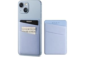 VULKIT Phone Card Holder Slim Elastic Adhesive Phone Wallet Credit Card Sleeves Sticker for Back of Smartphone(Blue)