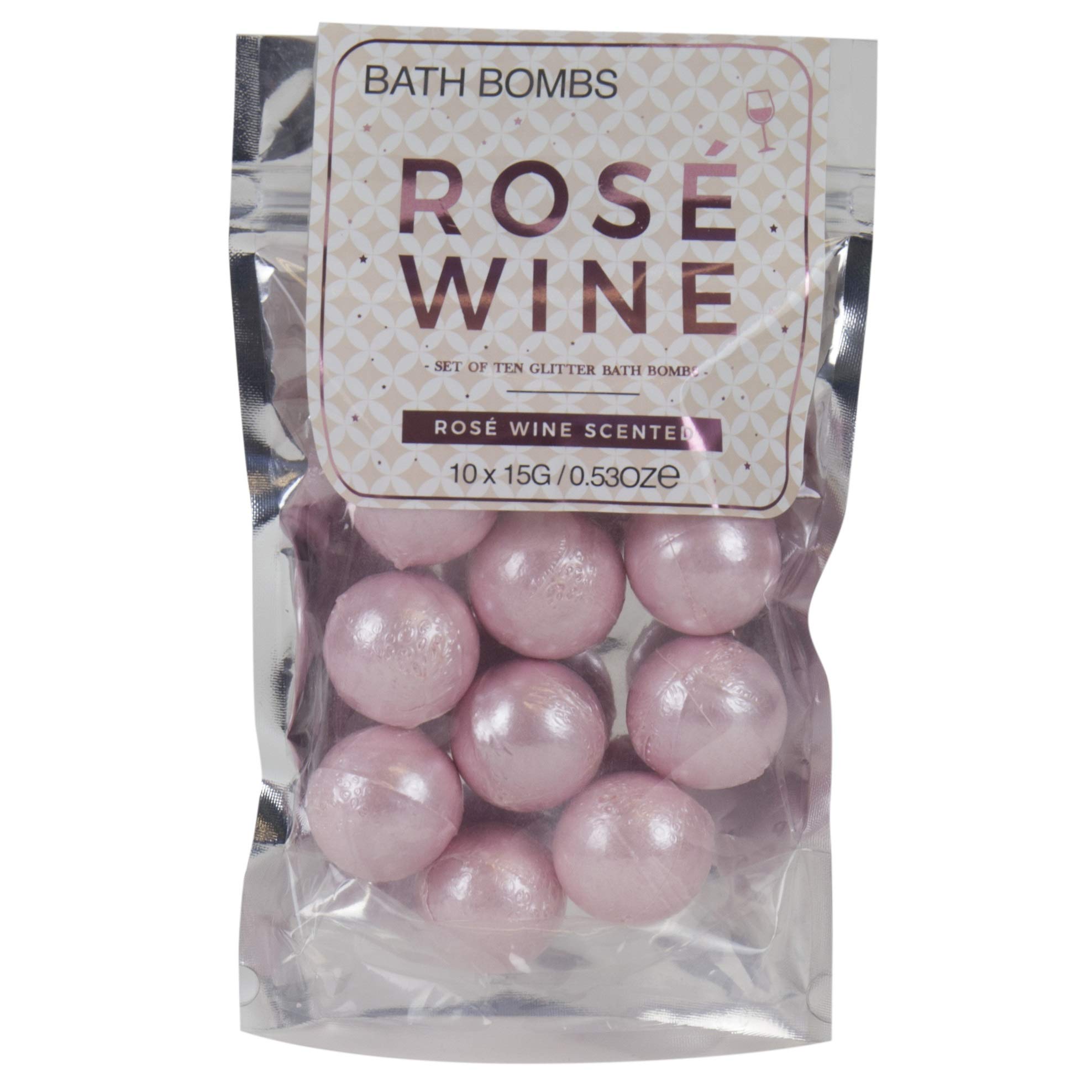 Gift Republic Rosé Wine Bath Bombs, Pink, 10-Count — image 1