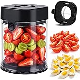 Hendiy Fruit Slicer Cup, Strawberry Slicer Grape Cutter Cup Fruit Slicers Stainless Steel Egg Slicers, Strawberry Cutter Kitc
