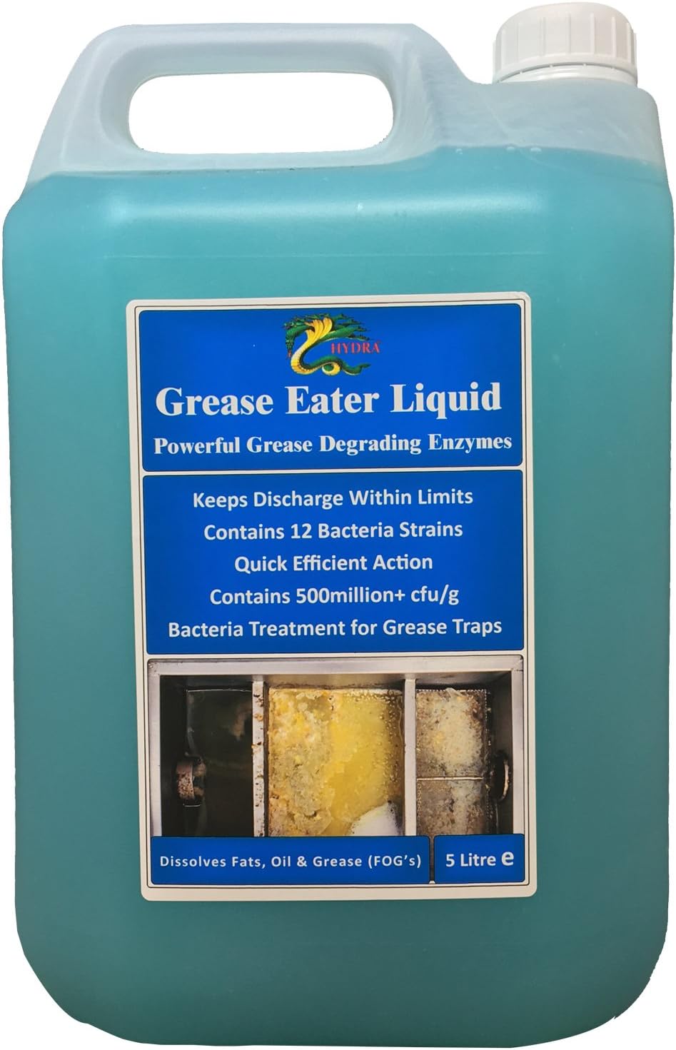 Grease Trap Enzyme Cleaner +Degreaser +Drain Maintain HYDRA Grease