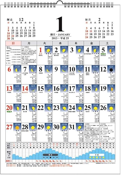 Amazon 13年 1月始まり 壁掛カレンダー ｂ３月ごよみ Ck 26 カレンダー 文房具 オフィス用品