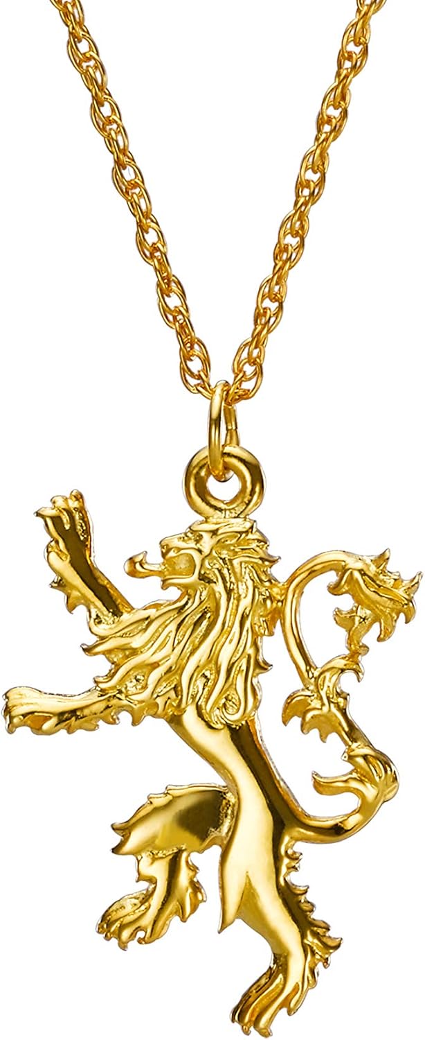 The Noble Collection GoT - silver GP Lannister Pendant, Silver and Gold