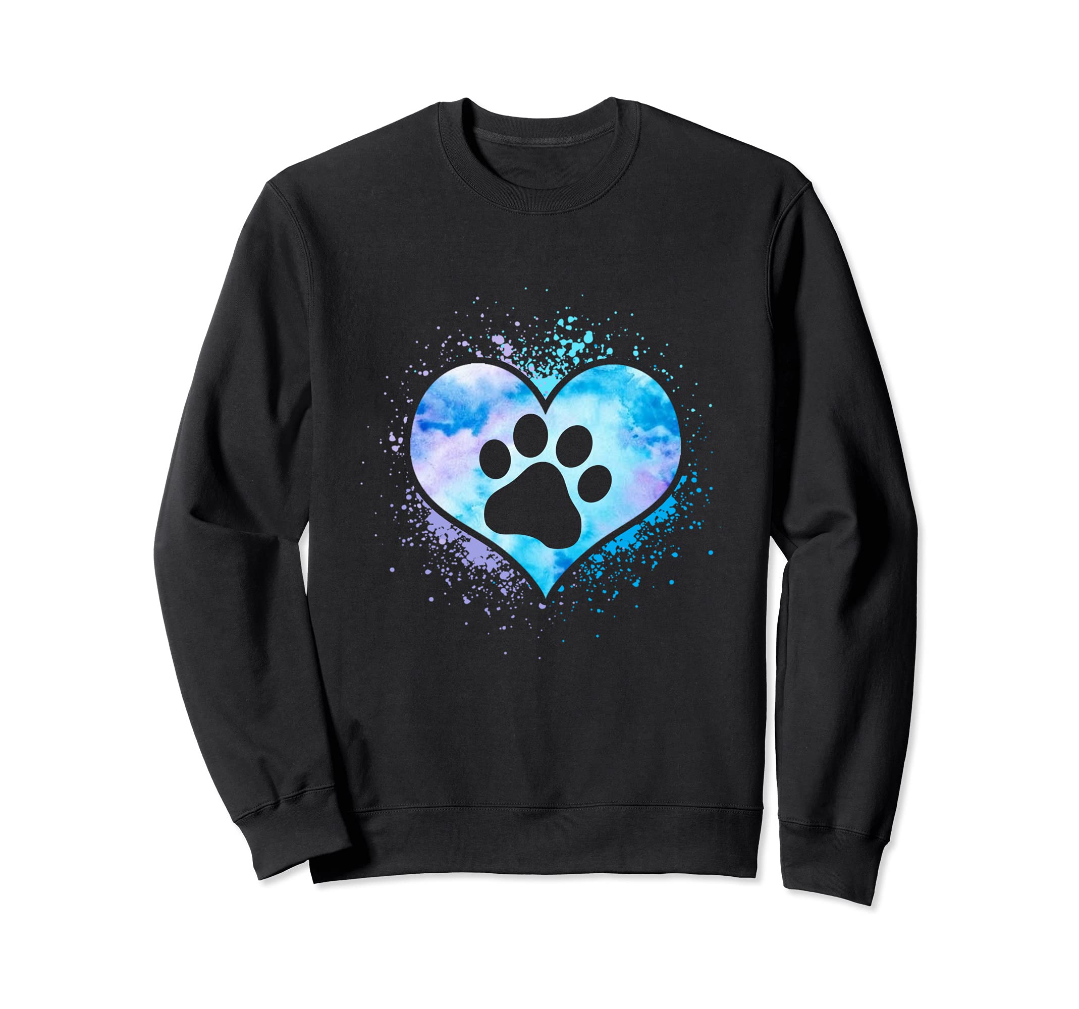 dog paw in heart dog lover pet dog dog owner Sweatshirt