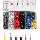 Fidioto 1900pcs Wire Ferrules Terminals Kit, AWG 22-10 Terminal Connector Wire Insulated Cord Pin Ends Terminals for Electric, Industrial, Power Control System, etc.