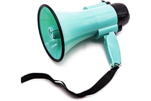 BEMLDY Portable Megaphone Bullhorn 30 watt Power with Built-in Siren/Alarm-Music-Adjustable Volume -Strap Powerful and Lightweight