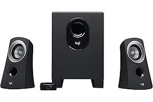 Logitech Z313 2.1 Multimedia Speaker System with Subwoofer, Full Range Audio, 50 Watts Peak Power, Strong Bass, 3.5mm Audio I
