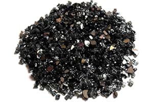 KOLTOSE BY MASH Black Fire Glass, 10 Pounds of ½ in. Premium Tempered Fire Pit Glass, Reflective Fireglass for Fire Pit, Fire Table, Fireplace, Natural Gas and Propane, Fire Glass Pellets Rocks, High Luster Glass