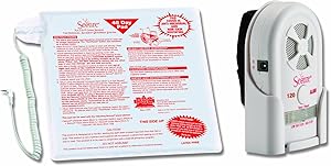 Secure 45CSET-5 Chair Exit Alarm for Fall and Wandering Prevention - 12"x12" Wheelchair Sensor Pad - Caregiver Alert Patient Monitor w/Adjustable Volume/Tone, Flashing Light, Auto-Reset