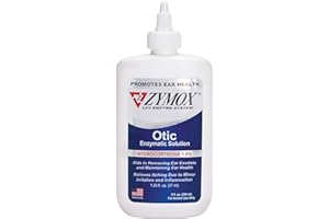 Zymox Otic Enzymatic Solution for Dogs and Cats to Soothe Ear Infections with 1% Hydrocortisone for Itch Relief, 8oz