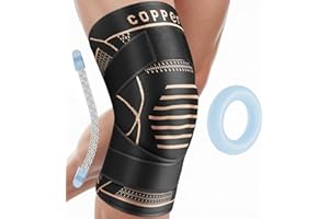 Copper Knee Sleeves for Knee Pain, Professional Knee Support with Patella Pad and Side Stabilizers for Women, Compression Kne