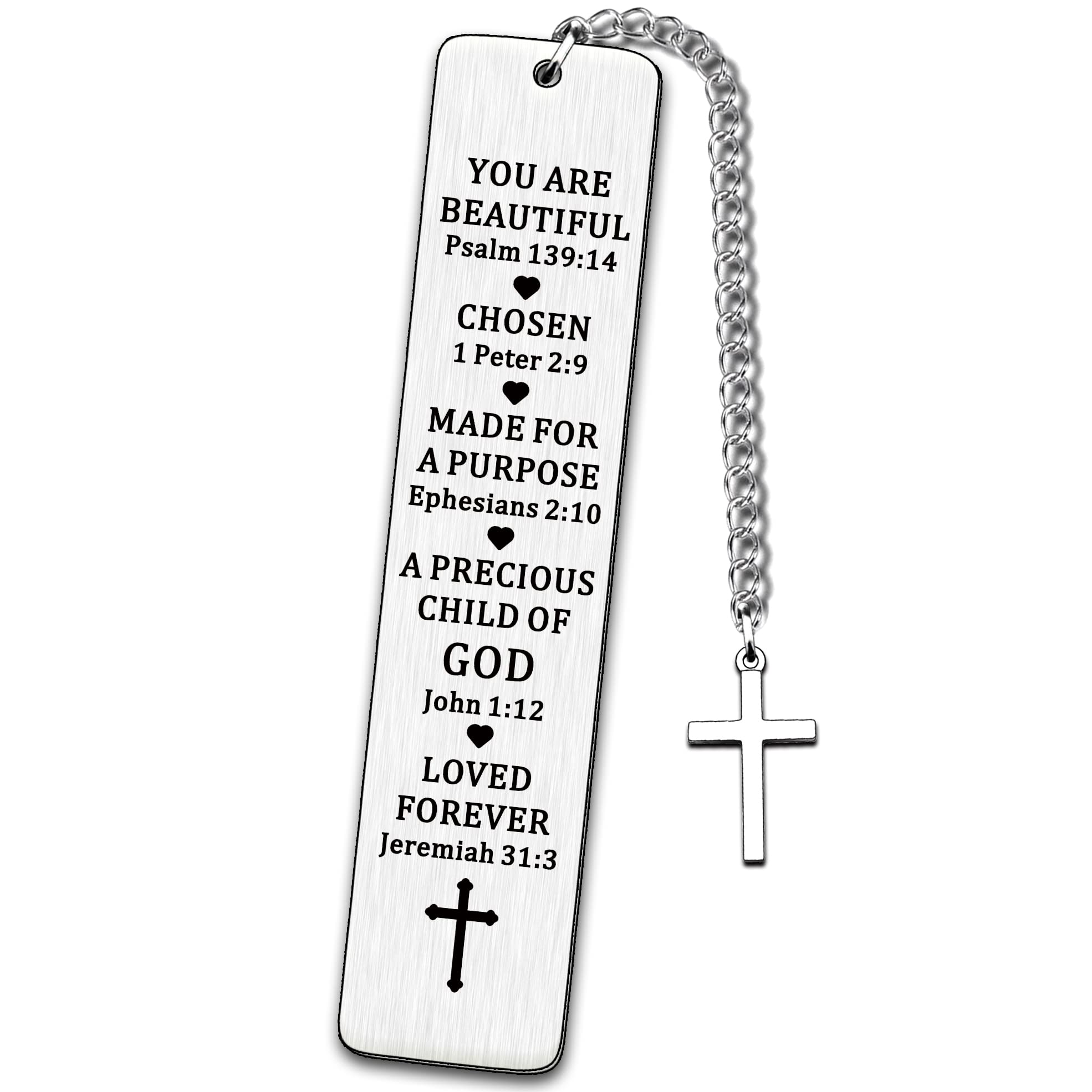 JMIMO Christian Gifts for Women Bible Verse Bookmark for Girls Book Lovers Birthday Valentine Day Christmas Baptism Religious Church Gifts for Female Friend