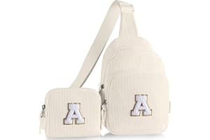 Birthday Gifts for 4 5 6 7 8 9 10 11 12 13 Year Old Girls, Cute Initial Crossbody Sling Bag Fanny Pack Belt Purse for Daughte