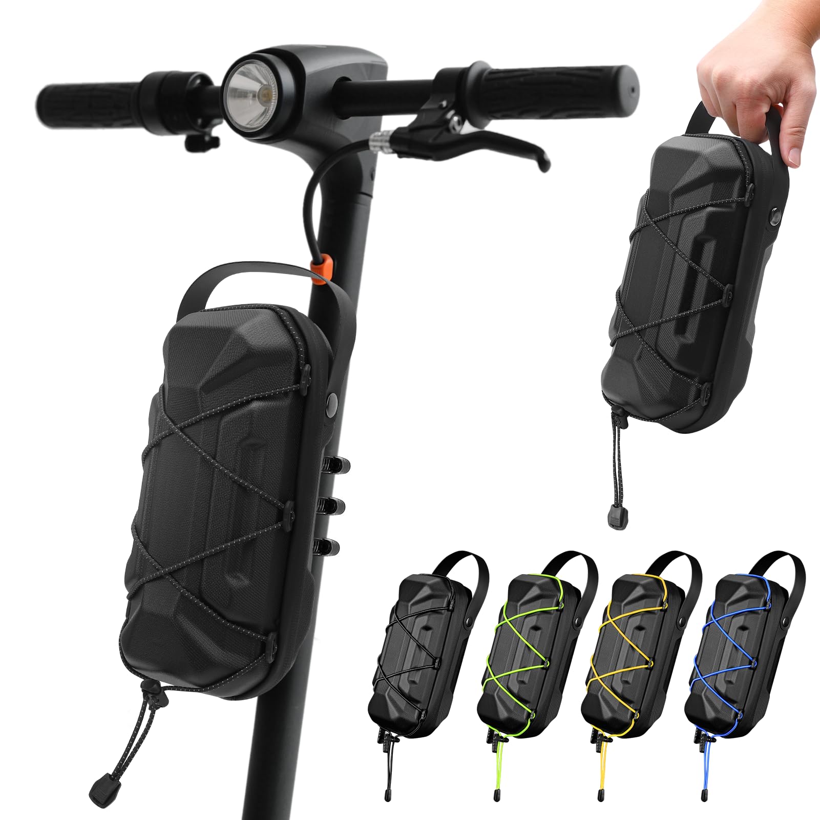Photo 1 of WODHMIEY Electric Scooter Bag Storage,Quick Release & Inatallation,EVA Hardshell Scooters Storage Bag with Multicolor Drawstrings for Electric Scooter, Bikes,Ninesbot and NIU (3L)