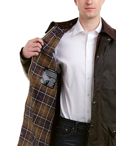 Barbour Mens Classic Beaufort Wax Jacket, 44, Green in Oman