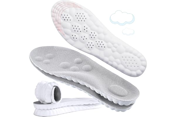 4D Cloud-Like Comfort Soles for Women - Soft Memory Foam Cushioning Insoles - Trim to Fit Steppers Insoles with Arch Support