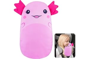 FIODAY Seatbelt Covers for Kids Car Seat Strap Pads Seat Belt Pillow Adjust Seat Belt Covers Seatbelt Cushion for Toddler Baby Boys Girls Travel Head Neck Shoulder Support,Pink