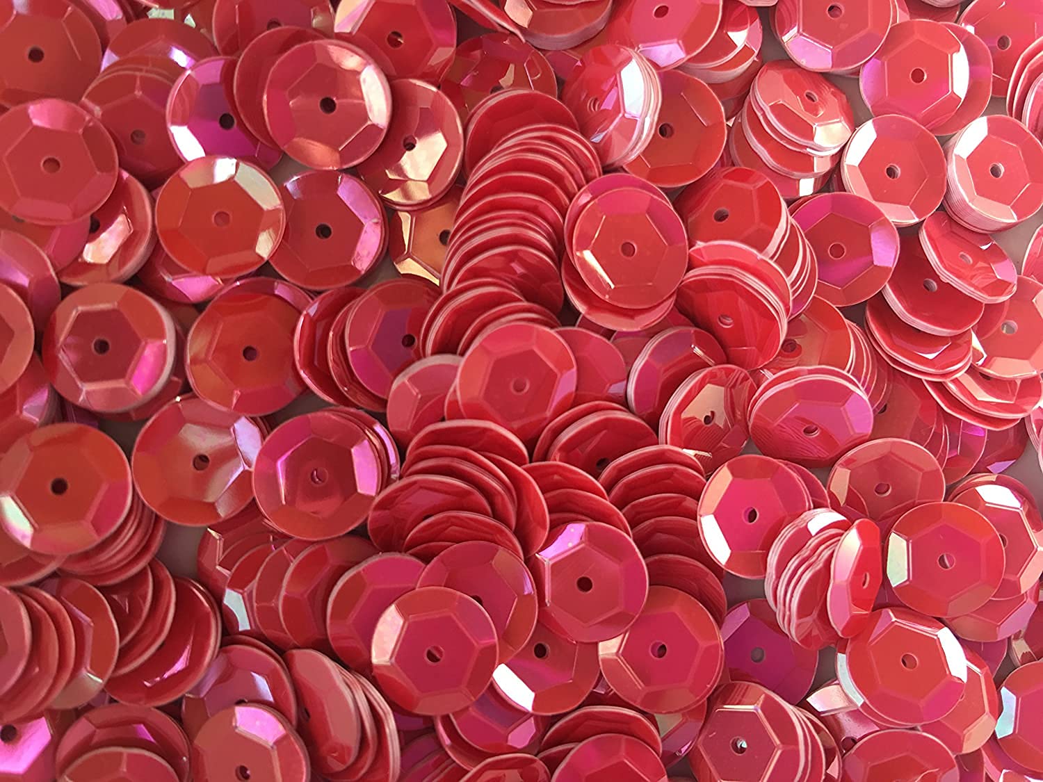 Sequins 8mm 800/Pkg Hot Pink- Red