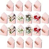 Geyee 20 Pcs Valentine's Day Florist Bouquet Envelope Boxes Pink Flower Bouquet Packaging Gift Paper Wrapping Flower Bags for Arrangements Galentine's Day Wedding Party Birthday, 9.3 x 3 x 13.8''