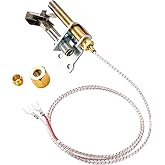 MCAMPAS Deep Gas Fryer 3 Way Flame Pilot Burner Assembly | 750 Millivolt Thermopile Generator, LP &amp; Natural Gas Orifice, Replacement for Commercial Millivolt Fryer Pilot