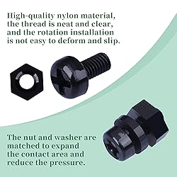 Pzsmocn 300 Pieces/100 Sets M3*6 mm Plastic Black