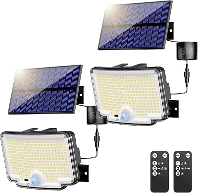nipify 2 Pack Solar Lights Outdoor 310 LED 3 Modes IP65 Motion Sensor 270°