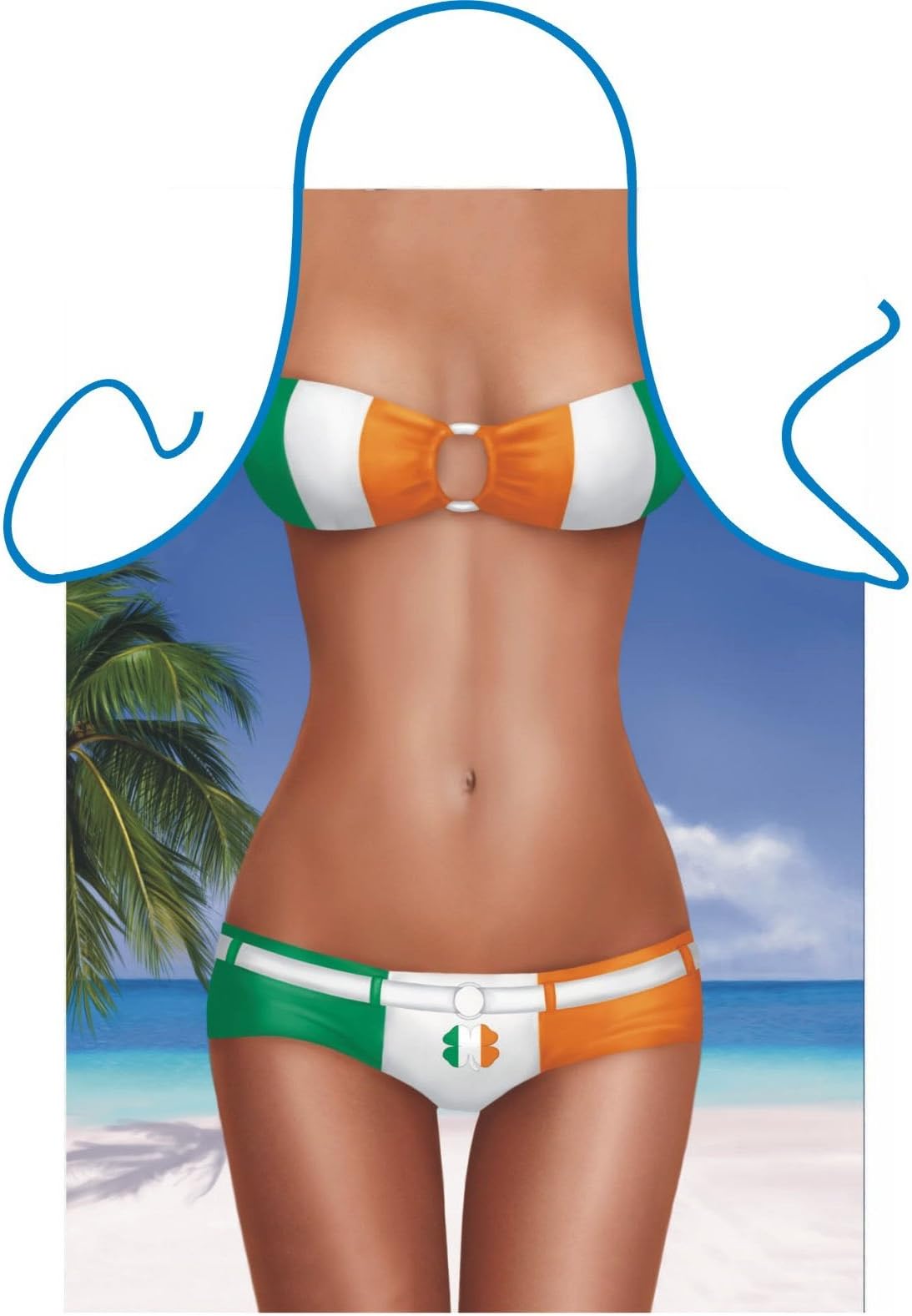 Iconic Aprons Irish Bikini Apron, Polyester, Multi-Colour, 79 x 56 x 0.1 cm