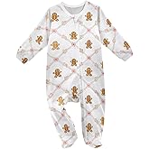 SHJI Baby One-Piece Footies Long Sleeve Rompers Pajamas Zip Front Pjs for Boys Girls kids