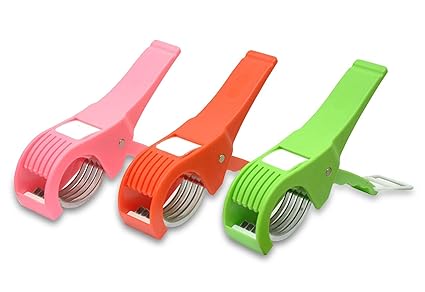ROXA Combo of Vegetable Cutter/Vegetable Chopper/Bhindi Cutter Slicer/Veg Cutter Pack of 3 (Multi Color)