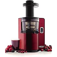 Omega Vertical Slow Masticating Juicer Makes Continuous Fresh Fruit and Vegetable Juice at 43 Revolutions per Minute…