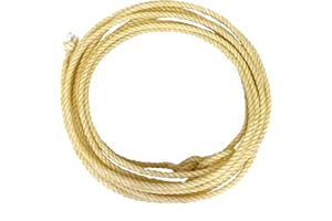 Colorado Saddlery Kid's Lariat | Pro Feel Lasso | Genuine Honda Knot | Cowboy & Cowgirl Rope, Biege, 5/16" x 25' (15-26)