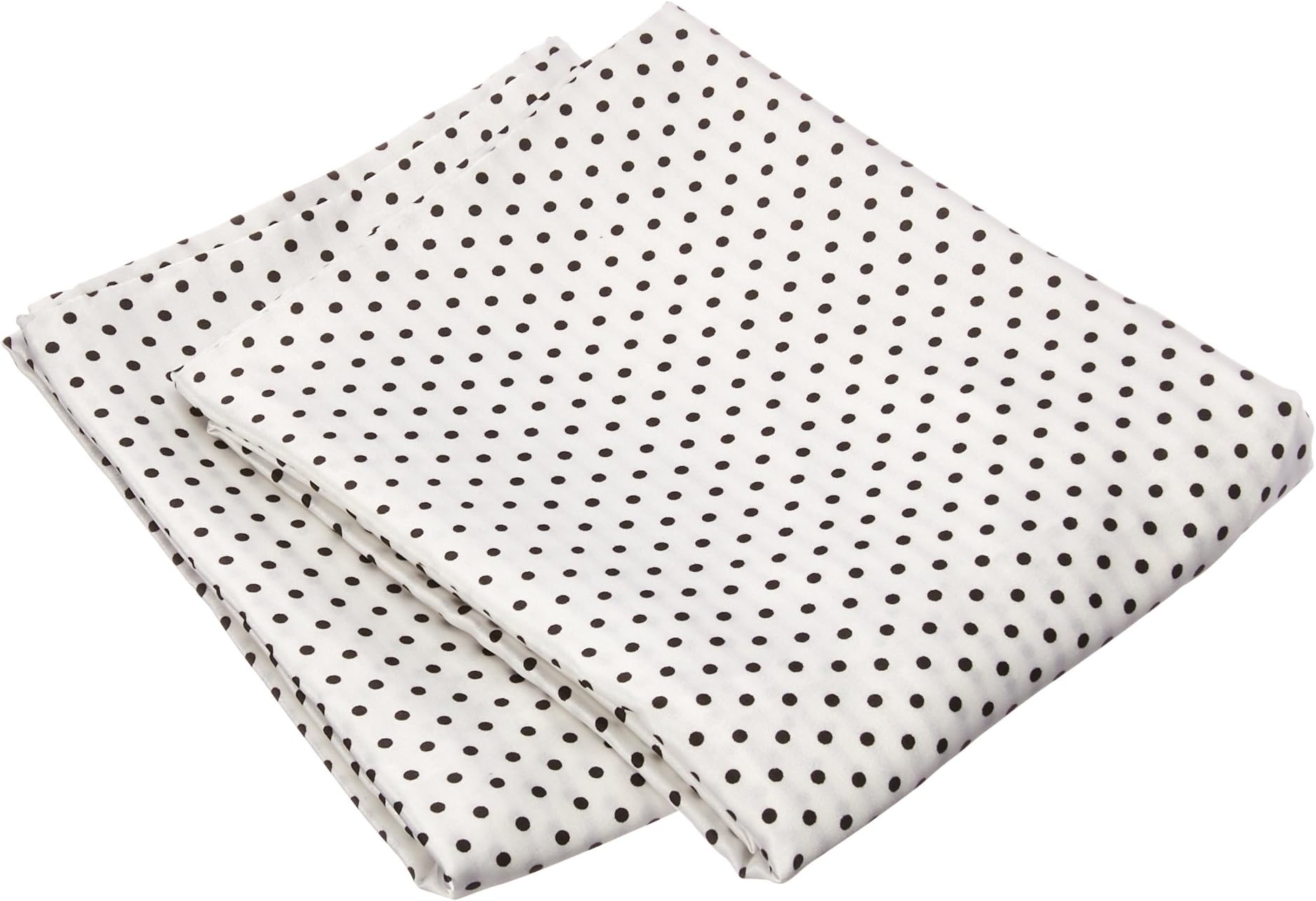 Morning Glamour 2-Pack Signature Box Pillowcases, Black/White Dot