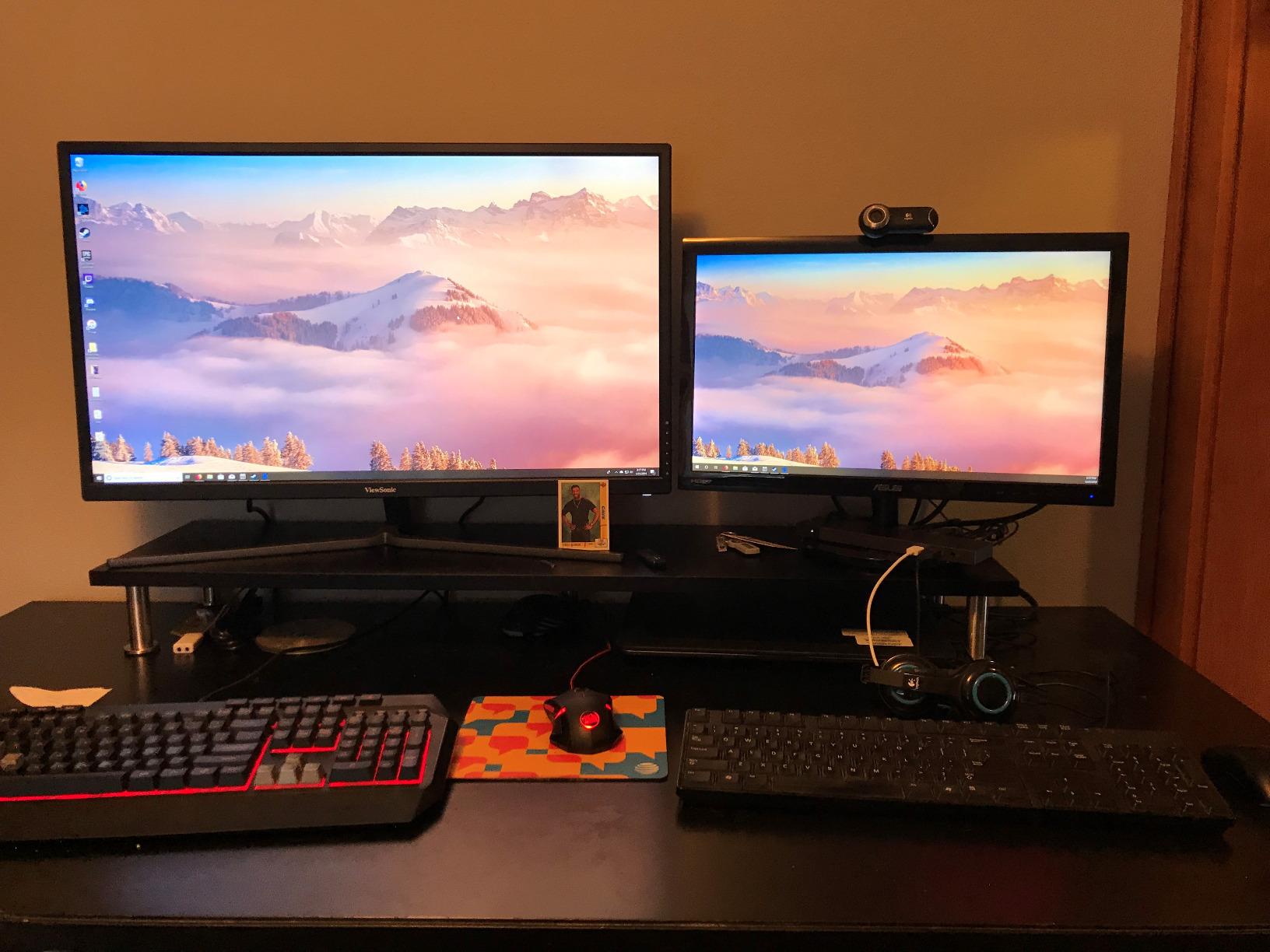 15/mo Finance The Office Oasis Dual Computer Monitor Stand, Solid