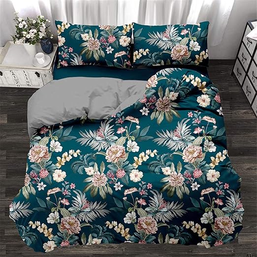 Amazon.com: Goldrui - Juego de sábanas de verano para cama de matrimonio, 4 piezas, sábana bajera, fundas de almohada: Home \u0026 Kitchen