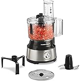 Hamilton Beach Food Processor & Vegetable Chopper for Slicing, Shredding, Mincing, and Puree, 10 Cups + Easy Clean Bowl Scrap