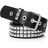 YA BELT Studded Belt for Women and Men Goth Metal Punk Belt Scene Style Cool Belts for Jeans