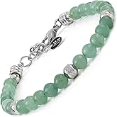 10:10 Beaded Bracelet for Men and Women – Natural Aventurine Gemstones and Stainless Steel – Adjustable & Durable & Elegant – Made in Italy