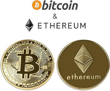Amazon.com: YaaNBit 2PCs Gold Plated Bitcoin/Ethereum ...