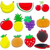Fridge Magnets for Toddlers, Fruit Refrigerator Magnets for Kids, Large Size & Full Back Magnet Cute Toy, Educational Gift fo