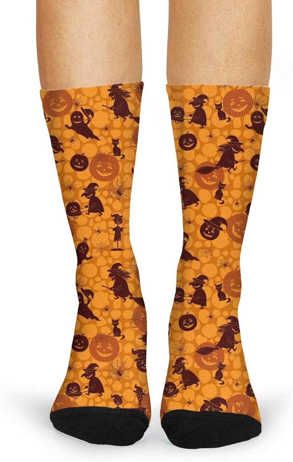 Halloween Ghost Witch Pumpkin Socks for Womens’ Slouch Four Seasons